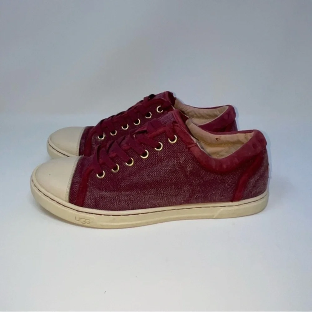 Ugg Taya Canvas Sneakers‎ Burgundy Size 7